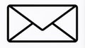 Simple Envelope Icon Black Outline for Email and Messaging Royalty Free Stock Photo