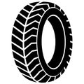 Black Car Tire Silhouette Vector Icon Royalty Free Stock Photo