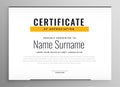 Clean simple certificate of appreciation template design