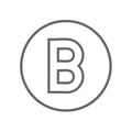 Clean Simple Circle Icon With Bold Letter B Inside Minimalist Graphic Design Royalty Free Stock Photo