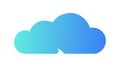Clean simple cloud icon, perfect for weather or digital interfaces, vector design Generative AI Royalty Free Stock Photo