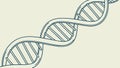 Clean Simple DNA Double Helix Structure, Biology, vector design Generative AI Royalty Free Stock Photo