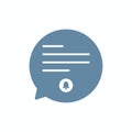 Minimalist Flat Style Notification Bell Inside Chat Bubble Icon Illustration Royalty Free Stock Photo