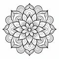 Floral Mandala Coloring Pages For Adults Royalty Free Stock Photo