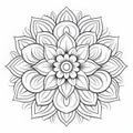 Captivating Mandala Design Coloring Pages With Floral Accents Royalty Free Stock Photo