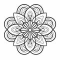 Clean Simple Line Art For Coloring Book - Mandalas, Geometric Patterns, Solar Patterns, Waves, Shells