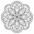 Clean Simple Line Art For Coloring Book - Mandalas, Geometric Patterns, Solar Patterns, Waves, Shells