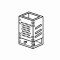 Kitchen Box Grater Line Art Icon Royalty Free Stock Photo
