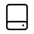 Outline Stroke Simple Server Storage Minimalistic Line Art Icon Royalty Free Stock Photo