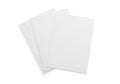 Stack of blank white paper sheets isolated on white background for office or school use Royalty Free Stock Photo