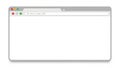 A clean and simple vector illustration of a blank web browser window, ideal for representing technology and internet concepts Royalty Free Stock Photo