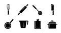 Kitchen Utensils Icon Set Royalty Free Stock Photo