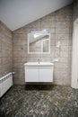Clean sink in modern washroom Royalty Free Stock Photo