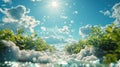 Clean Skies Ahead: Conceptual Image of Environmentally-Friendly Sky Washing Royalty Free Stock Photo