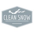 Clean snow logo, simple gray style