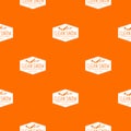 Clean snow pattern vector orange Royalty Free Stock Photo