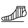 Clean sock icon, outline style