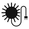 Clean solar energy icon, simple style