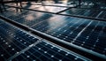 Clean solar energy powers industry futuristic factories generated by AI