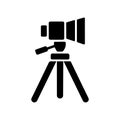 Professional Camera Tripod Solid Icon Royalty Free Stock Photo