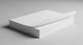Clean Stack of Blank White Paper with Curled Top Sheet Royalty Free Stock Photo