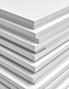 Clean Stack of White Construction Panels Royalty Free Stock Photo