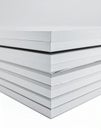 Clean Stack of White Panels on White Background Royalty Free Stock Photo