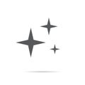 Clean star icon vector in flat style Royalty Free Stock Photo