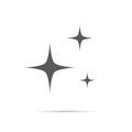 Clean star, shiny icon vector in flat style Royalty Free Stock Photo