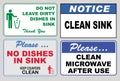 Clean sticker notices