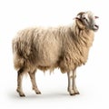 Clean And Streamlined Wooly Sheep In Natural Symbolism