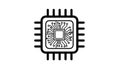 Microchip Processor Icon Royalty Free Stock Photo