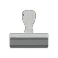 Wooden Handle Rubber Stamp Icon Illustration Royalty Free Stock Photo