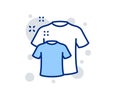 Clean t-shirt line icon. Laundry shirt sign. Clothing cleaner. Vector