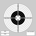 Clean target for shooting competition