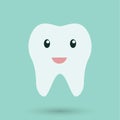 Clean Teeth on blue background icon