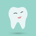 Clean Teeth on blue background icon