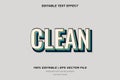 Clean text style effect, 3d editable vector design Royalty Free Stock Photo