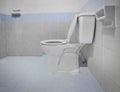 Clean toilet flush bowl bathroom