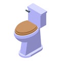 Clean toilet icon isometric vector. Public wc