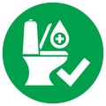 Clean toilet vector icon