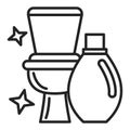 Clean toilet vector isolated icon. Outlined symbol