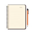 Spiral Notebook with Pencil Royalty Free Stock Photo