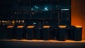 Clean trash cans hygiene night city environment design receptacle equipment plastic receptacle