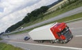 clean truck speeding on highway