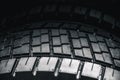 Clean Truck Tyre, black new shiny car tire Royalty Free Stock Photo