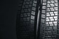 Clean Truck Tyre, black new shiny car tire Royalty Free Stock Photo