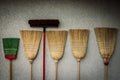 Clean up gear-handmade brooms Royalty Free Stock Photo