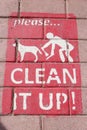 Clean it up slogan on pavement, Malta