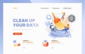 Clean Up Your Data Web Page Header Royalty Free Stock Photo
